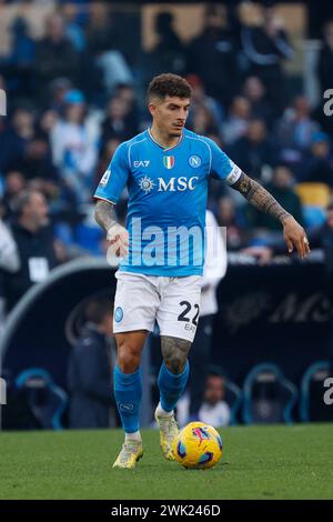 Giovanni Di Lorenzo von Neapel während des Fußballspiels der Serie A SSC Napoli gegen Genua FC Stadio Maradona am 17. Februar 2024 in Neapel, Italien. Stockfoto