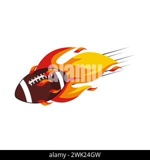 Vektor-Illustration von brennendem american Football Ball Stock Vektor