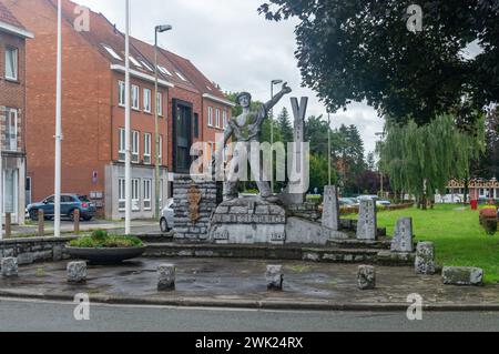 Saint-Ghislain, Belgien - 6. August 2023: Gedenkstätte für die Kriegswelt II. Stockfoto