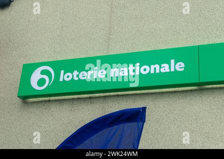 Saint-Ghislain, Belgien - 6. August 2023: Logo und Zeichen der loterie nationale in Belgien. Stockfoto