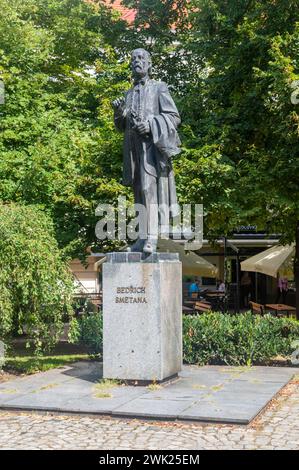 Pilsen, Tschechien - 26. August 2023: Bedrich-Smetana-Statue. Stockfoto