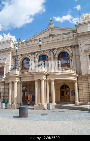 Pilsen, Tschechien - 26. August 2023: Josef Kajetan Tyl Theatre (Divadlo Josefa Kajetana Tyla). Stockfoto