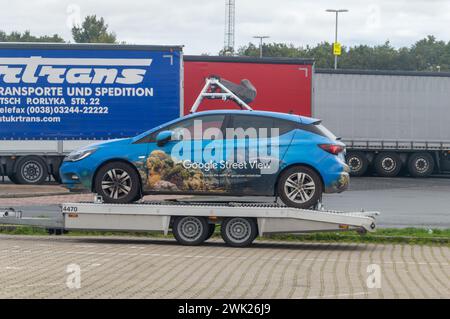 De Lutte, Nederland - 21. Oktober 2023: Auto von Google Street View. Stockfoto