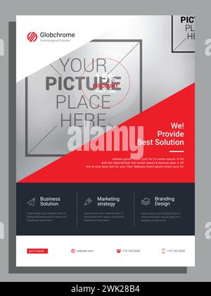 Vektor PSD Corporate Real Estate Business Flyer Printed Ads Vorlage Stock Vektor