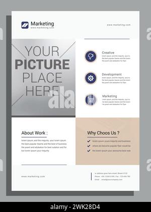 Vektor PSD Corporate Real Estate Business Flyer Printed Ads Vorlage Stock Vektor