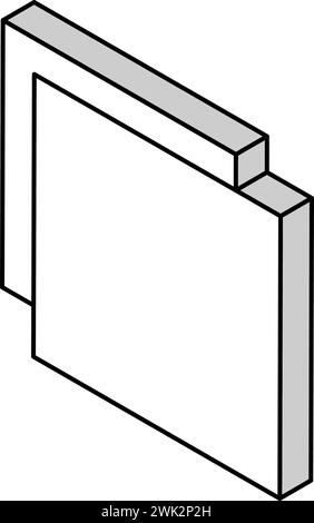 Isometrische Symbolvektorgrafik des Isolationsgitters Stock Vektor