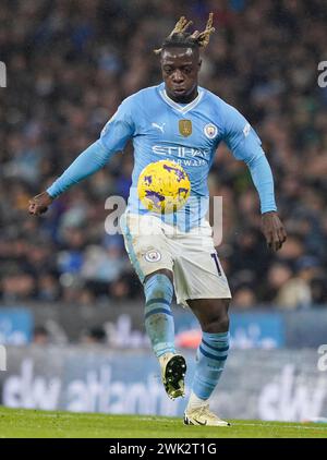 Manchester, Großbritannien. Februar 2024. Jeremy Doku von Manchester City während des Premier League-Spiels im Etihad Stadium in Manchester. Der Bildnachweis sollte lauten: Andrew Yates/Sportimage Credit: Sportimage Ltd/Alamy Live News Stockfoto