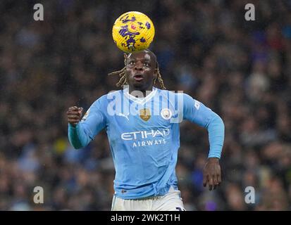 Manchester, Großbritannien. Februar 2024. Jeremy Doku von Manchester City während des Premier League-Spiels im Etihad Stadium in Manchester. Der Bildnachweis sollte lauten: Andrew Yates/Sportimage Credit: Sportimage Ltd/Alamy Live News Stockfoto
