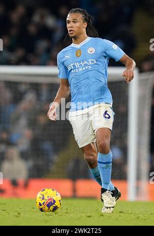 Manchester, Großbritannien. Februar 2024. Nathan Ake aus Manchester City während des Premier League-Spiels im Etihad Stadium in Manchester. Der Bildnachweis sollte lauten: Andrew Yates/Sportimage Credit: Sportimage Ltd/Alamy Live News Stockfoto