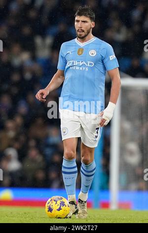Manchester, Großbritannien. Februar 2024. Ruben Dias von Manchester City während des Premier League-Spiels im Etihad Stadium in Manchester. Der Bildnachweis sollte lauten: Andrew Yates/Sportimage Credit: Sportimage Ltd/Alamy Live News Stockfoto