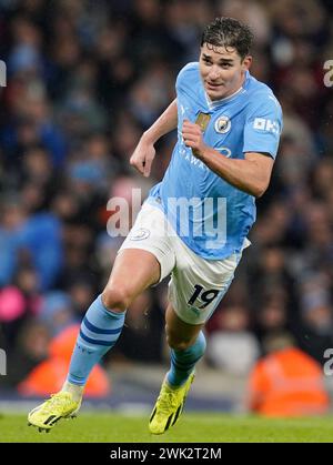 Manchester, Großbritannien. Februar 2024. Julian Alvarez aus Manchester City während des Premier League-Spiels im Etihad Stadium in Manchester. Der Bildnachweis sollte lauten: Andrew Yates/Sportimage Credit: Sportimage Ltd/Alamy Live News Stockfoto