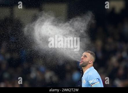 Manchester, Großbritannien. Februar 2024. Kyle Walker aus Manchester City während des Premier League-Spiels im Etihad Stadium in Manchester. Der Bildnachweis sollte lauten: Andrew Yates/Sportimage Credit: Sportimage Ltd/Alamy Live News Stockfoto