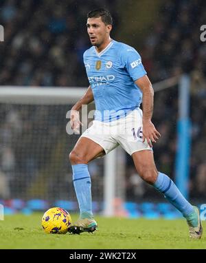 Manchester, Großbritannien. Februar 2024. Rodri von Manchester City während des Premier League-Spiels im Etihad Stadium in Manchester. Der Bildnachweis sollte lauten: Andrew Yates/Sportimage Credit: Sportimage Ltd/Alamy Live News Stockfoto