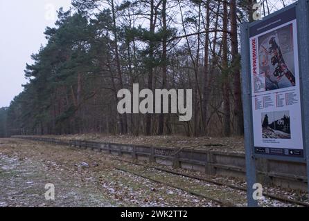 Peenemunde, Deutschland - 10. Januar 2024: Entwicklungs- und Produktionsstandort der V1- und V2-Raketen in Peenemunde während des Zweiten Weltkriegs. Prüfungen an der B Stockfoto