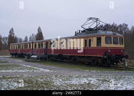 Peenemunde, Deutschland - 10. Januar 2024: Entwicklungs- und Produktionsstandort der V1- und V2-Raketen in Peenemunde während des Zweiten Weltkriegs. Prüfungen an der B Stockfoto