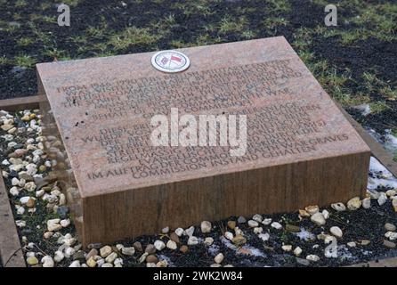 Stahnsdorf, Deutschland - 22. Januar 2024: Dieser Commonwealth-Kriegsfriedhof beherbergt die Gräber von 1.176 Commonwealth-Lötlingen, die während der F ihr Leben verloren Stockfoto