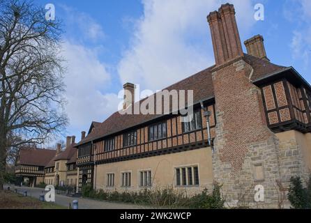 Potsdam, Deutschland - 23. Januar 2024: Im Schloss Cecilienhof fand die Potsdamer Konferenz statt, auf der die Verbündeten das Schicksal des besiegten Dritten REIC verhandelten Stockfoto