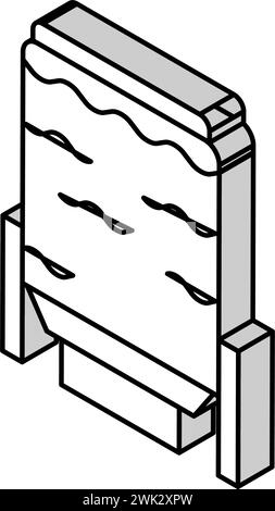 Isometrische Symbolvektorgrafik des Sauerstoffdelignifikationssystems Stock Vektor