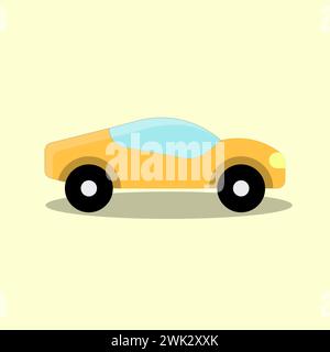Kunst Illustration Icon Logo flache Zeichentrickfilm Transport Design Symbol Konzept Sport Auto Stadt Stock Vektor