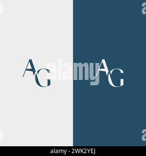 AG Alphabet Letter Logo Design: Creative Branding Solutions | professionelle Grafikdesign Services Stock Vektor