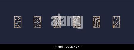 Minimales Türmöbel-Logo. Symbol für lineare Türen. Hohe Vektorqualität Stock Vektor