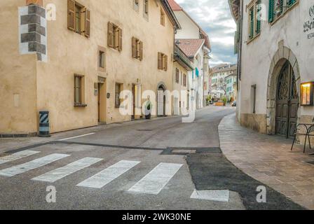 Historisches Zentrum der Gemeinde Eppan an der Südtiroler Weinstraße - Eppan, Bozen in Südtirol, Trentino Südtirol - Italien Stockfoto
