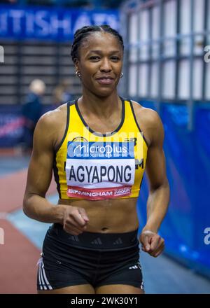 17/18. Februar 2024, Utilita National Indoor Arena, Birmingham, Großbritannien. Veranstaltung: 2024 Leichtathletikmeisterschaften in Großbritannien. Bildunterschrift: Agypong Bild: Mark Dunn/Alamy Live News (Sport) Stockfoto