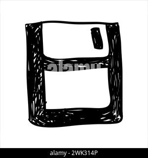 Kunst-Illustration abstrakte Handzeichnung Vektorsymbol Symbol des nahen Buches Stock Vektor