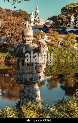 Reisen Sie Alentejo interessante Orte Landschaft im Orientalischen Garten Bacalhoa Buddha Eden in Portugal Stockfoto