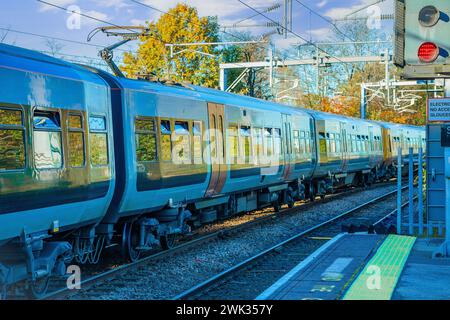 Bahnhof elektrische Eisenbahn barnt Green Station worcestershire england großbritannien Stockfoto