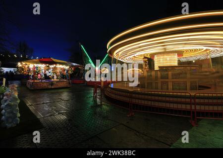 Weihnachtsfest in den Valley Gardens, Spa Town of Harrogate, North Yorkshire England, Großbritannien Stockfoto