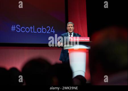 Glasgow Schottland, Vereinigtes Königreich 18. Februar 2024. Vorsitzender der Labour Party Keir Starmer auf der Scottish Labour Conference 2024.Credit sst/Alamy Live News Stockfoto