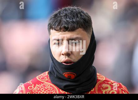 Bramall Lane, Sheffield, Großbritannien. Februar 2024. Premier League Football, Sheffield United gegen Brighton und Hove Albion; Gustavo Hamer von Sheffield United während des warm-up-Vorspiels Credit: Action Plus Sports/Alamy Live News Stockfoto