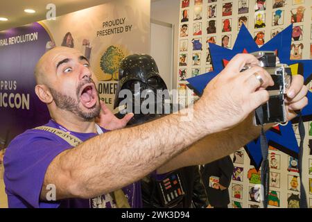 Buntes Treiben auf der Cyprus Comic Convention in Nikosia Stockfoto