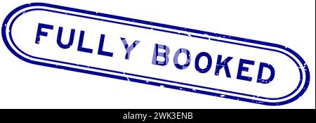 Grunge blau voll gebuchte Wort Gummisiegelstempel auf weißem Hintergrund Stock Vektor