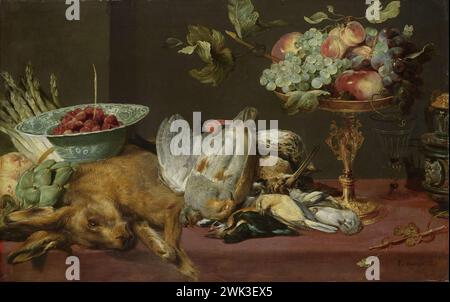 Stillleben mit totem Wild, Obst und Gemüse, Frans Snijders, ca. 1616 - ca. 1620 Stockfoto