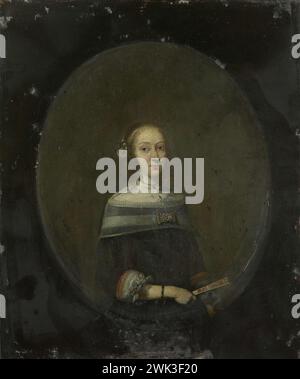 Porträt einer Frau, Gerard ter Borch (II), 1640-1681 Stockfoto