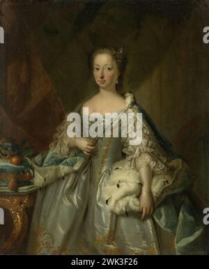 Porträt von Anne von Hannover, Prinzessin Royal und Prinzessin von Orange, Gemahlin von Prinz Wilhelm IV., Johann Valentin Tischbein (zugeschrieben), 1753 Stockfoto