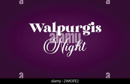 Walpurgis Night stilvolle Textabbildung Stock Vektor