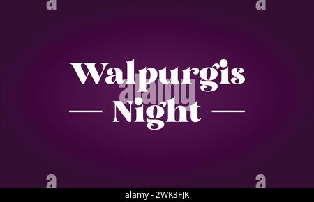 Walpurgis Night stilvolle Textabbildung Stock Vektor