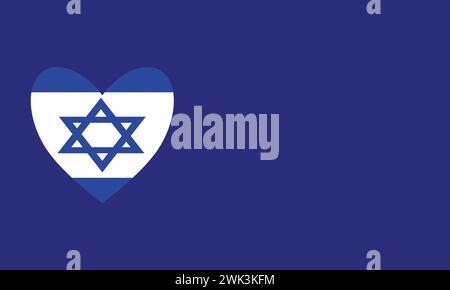 Happy Yom Ha'atzmaut Text mit Flagge Hintergrund Illustrationsdesign Stock Vektor