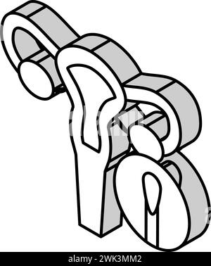 Abstrich für Tests isometrische Symbolvektorgrafik Stock Vektor