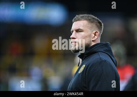 Castleford, England, 17. Februar 2024: Mike Cooper von Wigan Warriors. Rugby League Betfred Super League Round One, Castleford Tigers vs Wigan Warriors im Ming-A-hose Stadium, Castleford, UK Dean Williams Stockfoto