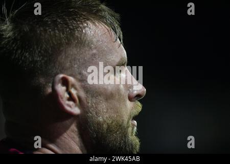 Castleford, England, 17. Februar 2024: Mike Cooper von Wigan Warriors. Rugby League Betfred Super League Round One, Castleford Tigers vs Wigan Warriors im Ming-A-hose Stadium, Castleford, UK Dean Williams Stockfoto