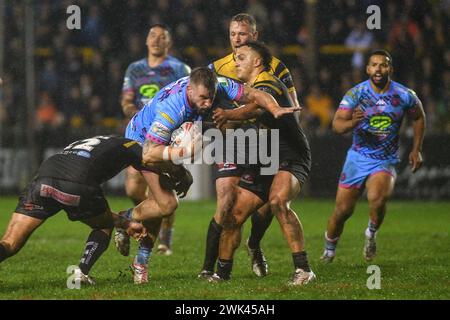 Castleford, England, 17. Februar 2024: Mike Cooper von Wigan Warriors. Rugby League Betfred Super League Round One, Castleford Tigers vs Wigan Warriors im Ming-A-hose Stadium, Castleford, UK Dean Williams Stockfoto