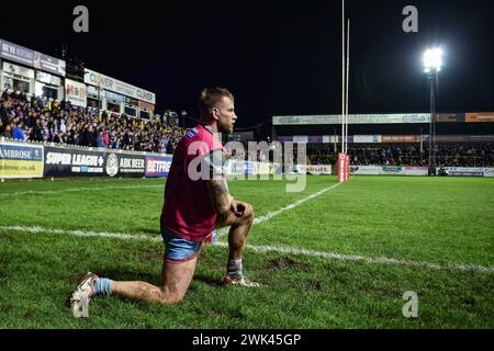 Castleford, England, 17. Februar 2024: Mike Cooper von Wigan Warriors. Rugby League Betfred Super League Round One, Castleford Tigers vs Wigan Warriors im Ming-A-hose Stadium, Castleford, UK Dean Williams Stockfoto