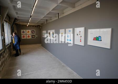 INVADER S RAUMSTATION EINE ÜBERWÄLTIGENDE AUSSTELLUNG IN PARIS Stockfoto