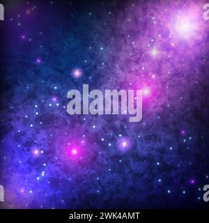 Großer Raum. Sternfeld Hintergrund. Sternenklare Hintergrundtextur des Weltraums. Bunter Sternenhimmel-Outer-Space-Hintergrund Stockfoto