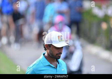 SERDANG - 18. Februar: Khavis Varadan aus Malaysia, dargestellt während der letzten Runde 0f IRS Prima Malaysia Open 2024 im Mines Resort & Golf Club, Serdang, Selangor, Malaysia am 18. Februar 2024. (Foto von Ali Mufti) Credit: Ali Mufti/Alamy Live News Stockfoto