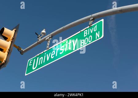 E University Blvd 800 N Straßenschild in Tucson, Arizona Stockfoto